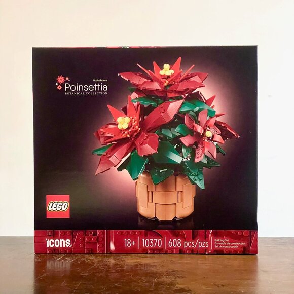 LEGO Icons 10370 Poinsettia Plant & Flower Decor Christmas NIB in Hand - Picture 1 of 14